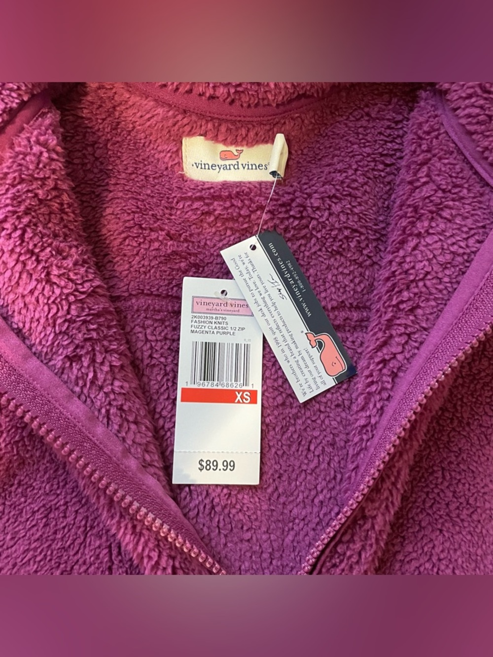 New women’s vineyard vines 1/2 zip - Picture 4 of 6